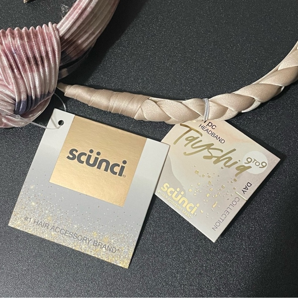 Scunci Pink and Cream Headband Set - Picture 8 of 10